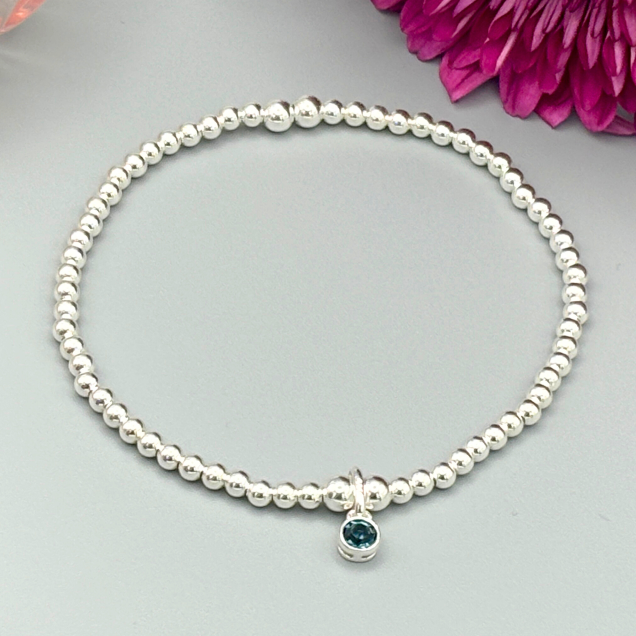 Sterling Silver December Birthstone Bracelet