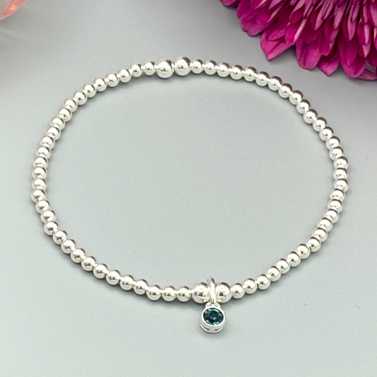 Sterling Silver December Birthstone Bracelet