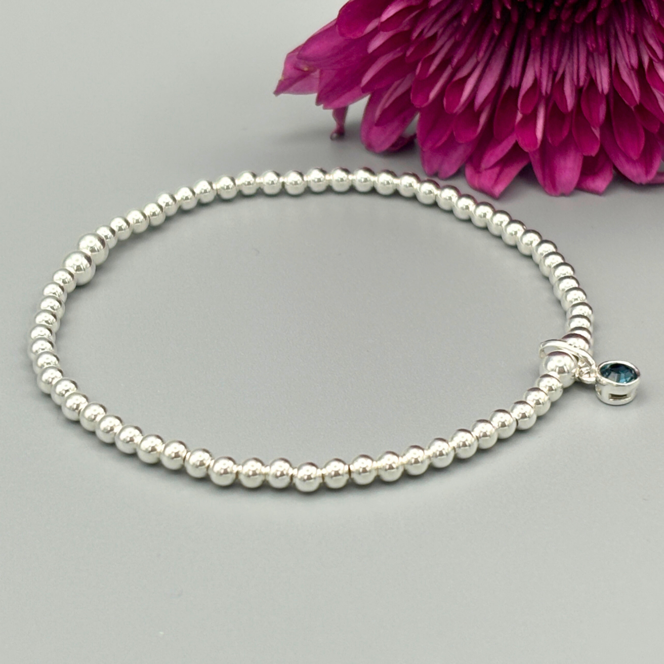 Sterling Silver December Birthstone Bracelet