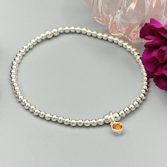 Sterling Silver November Birthstone Bracelet