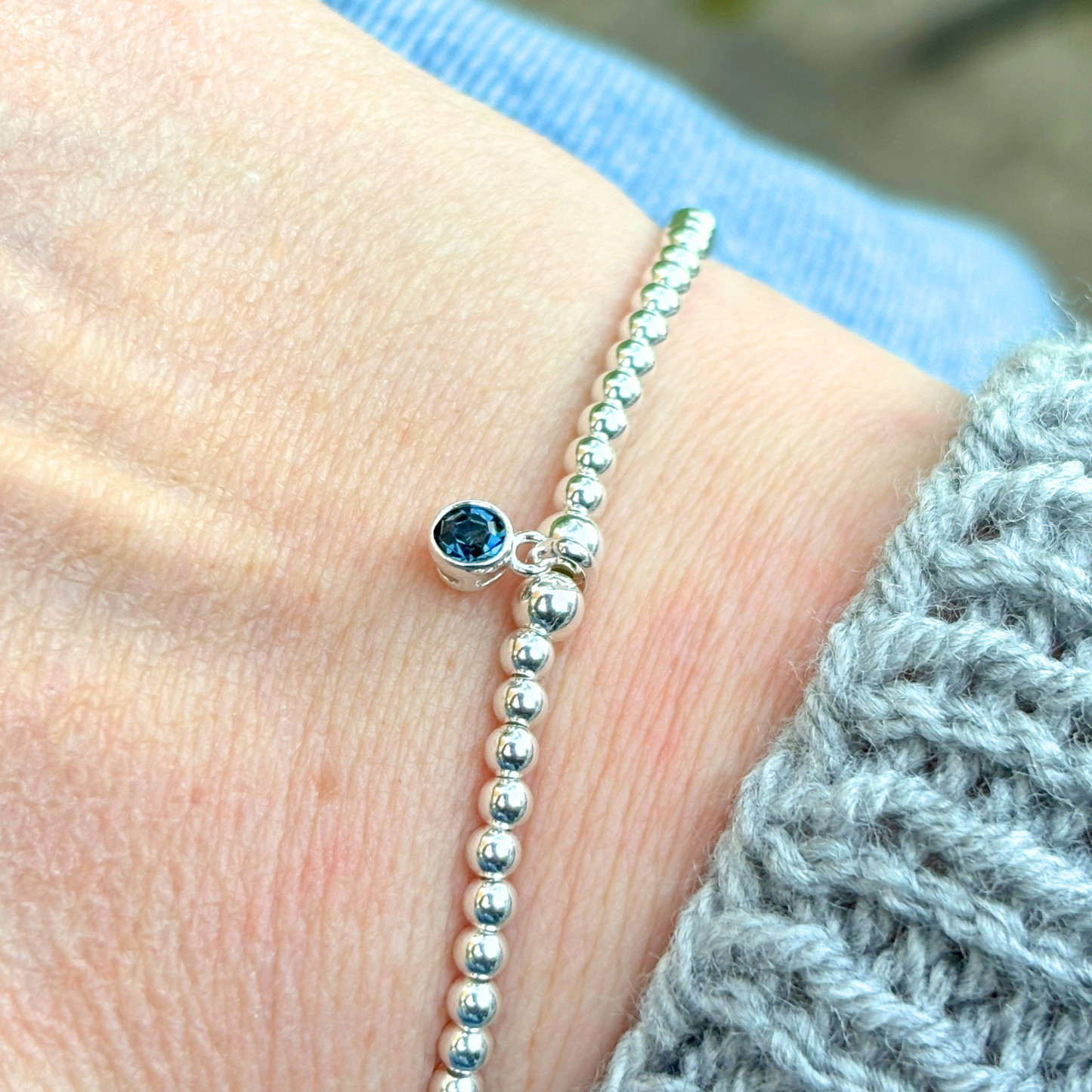 Sterling Silver December Birthstone Bracelet