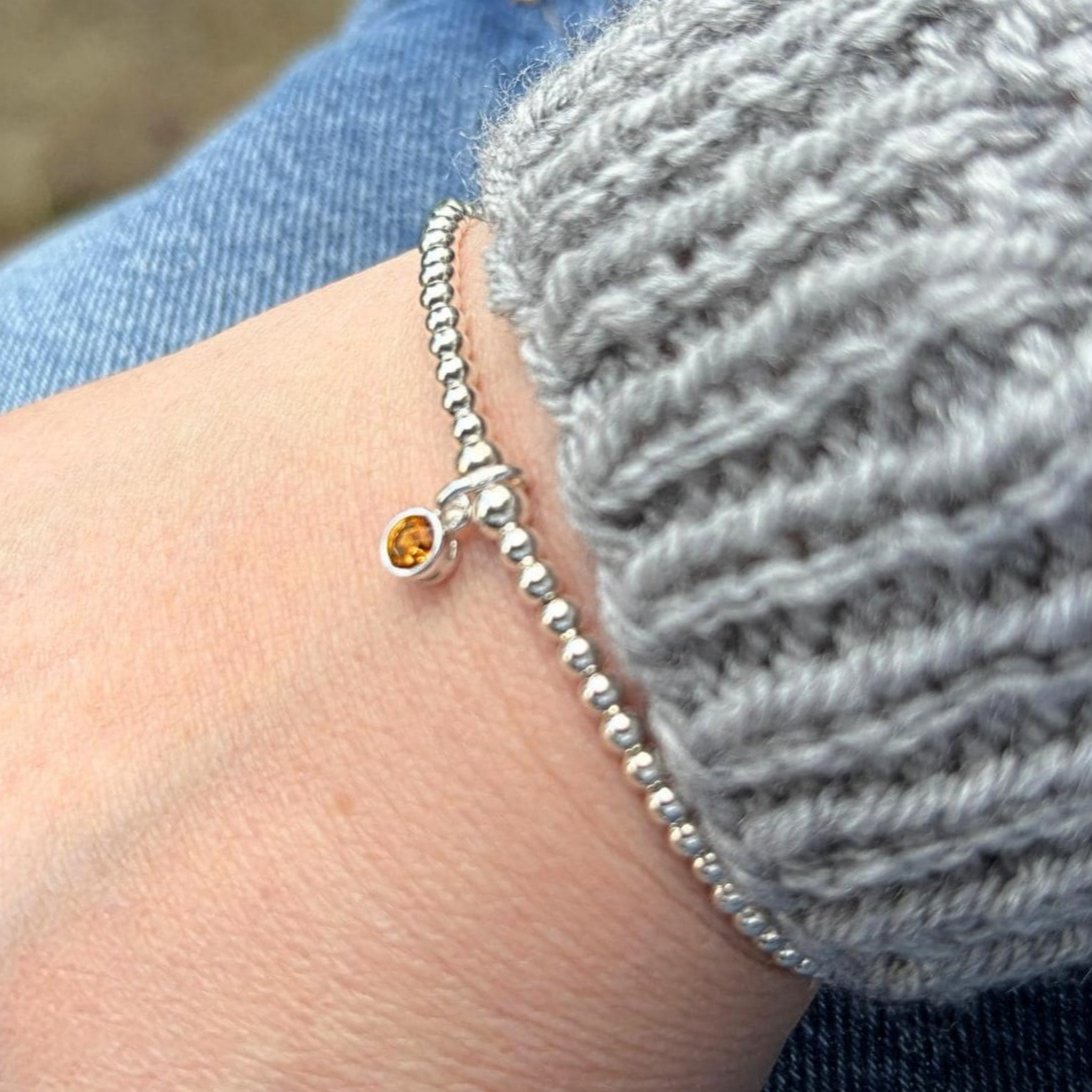 Sterling Silver November Birthstone Bracelet