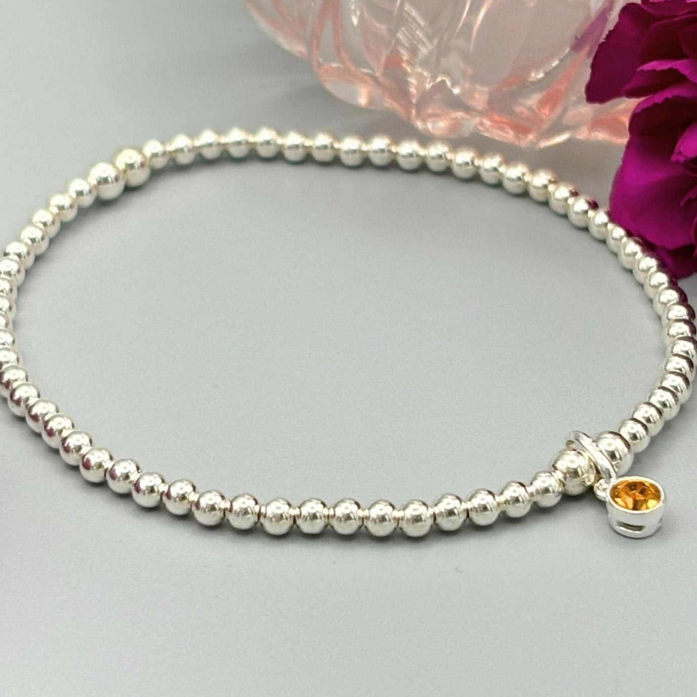 Sterling Silver November Birthstone Bracelet